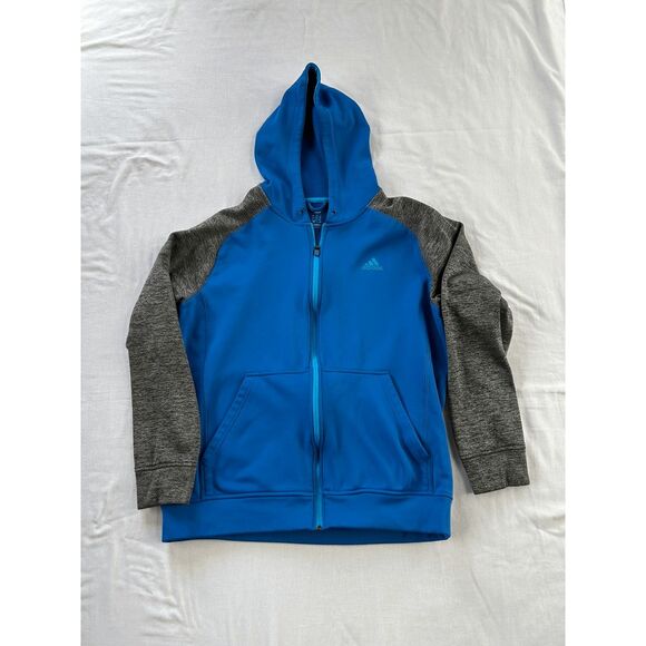 Adidas Other - Men's Adidas Zip Up Jacket with Hood, Size Large, Blue/Gray Athletic, Fall